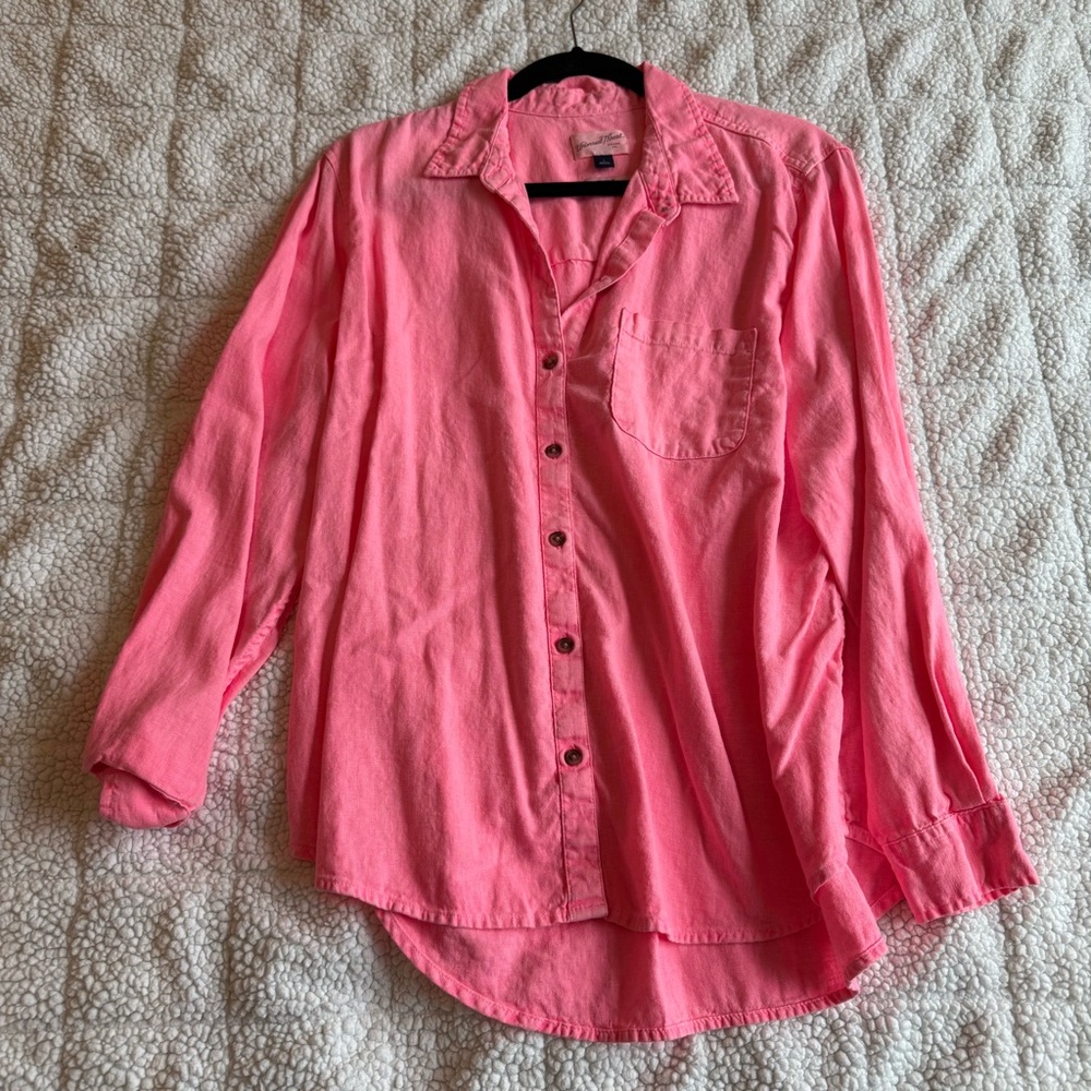 Hot Pink Button Down